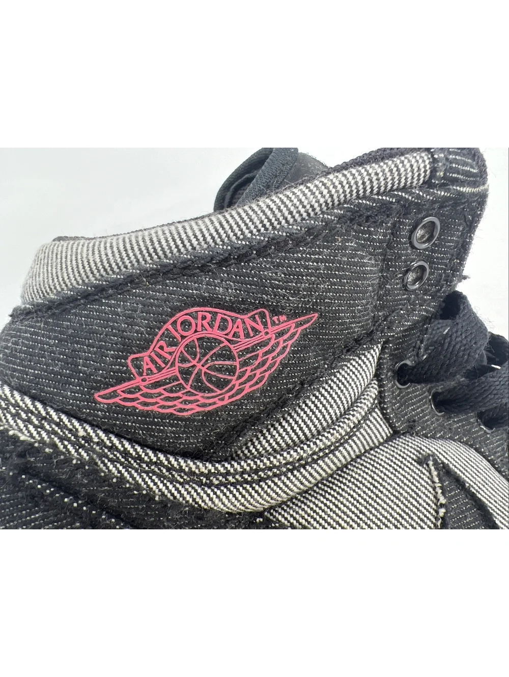 Nike Air Jordan 1 Retro Alarming Canvas Denim 440563-002 Youth Sz 7Y womens 8.5